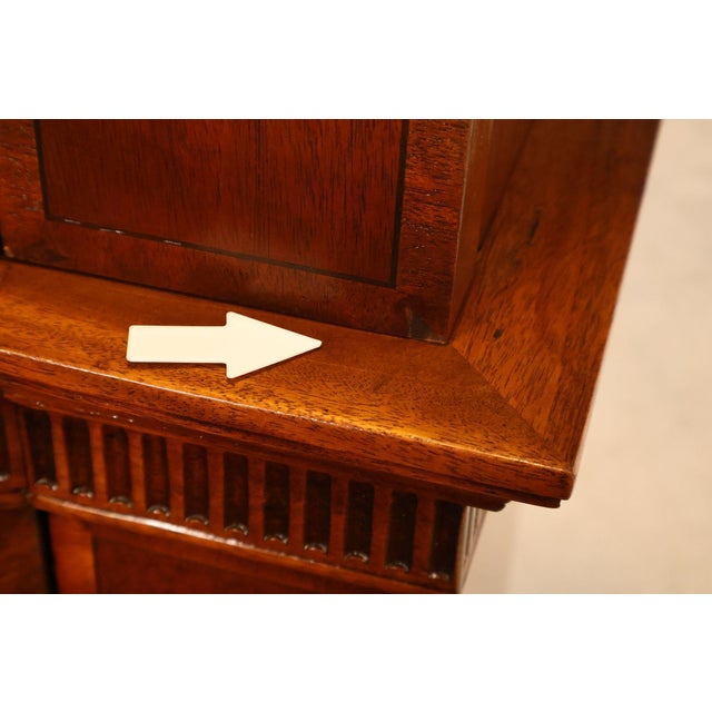 Baker Georgian Style Mahogany Bowfront China Cabinet For Sale - Image 9 of 18