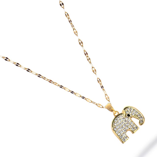 Early 21st Century Elephant Blessing Diamond Necklace For Sale - Image 5 of 8