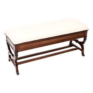 Antique Victorian Piano Duet Bench, 1880 For Sale