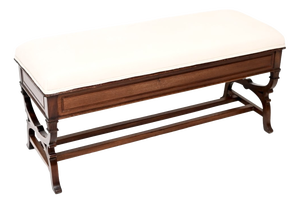 Antique Victorian Piano Duet Bench, 1880
