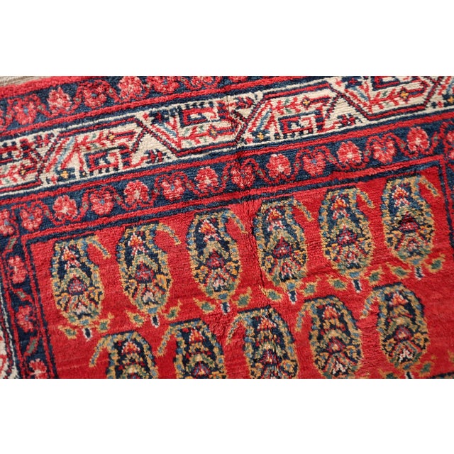 1960s 1960s, Handmade Vintage Persian Hamadan Rug 4.6' X 6.11 For Sale - Image 5 of 14