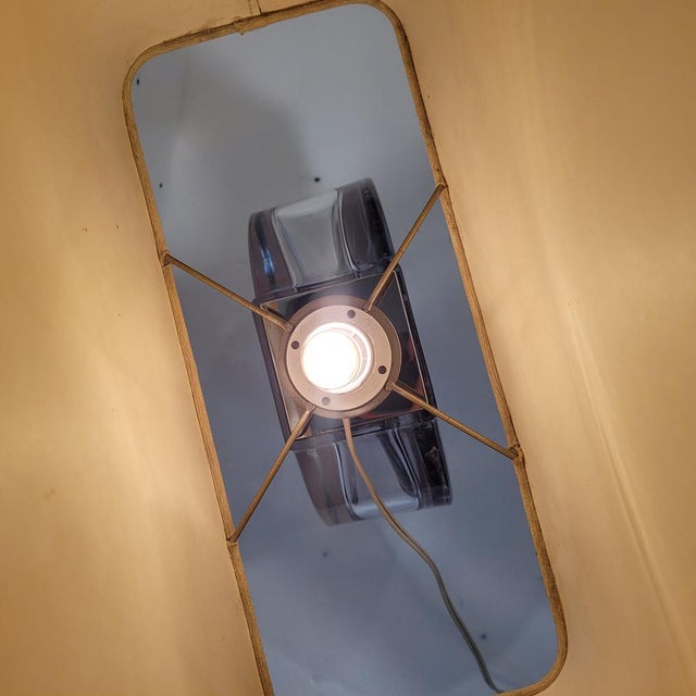 French Table Lamp with Mauve Flowers from Daum Crystal, 1970 For Sale - Image 15 of 18