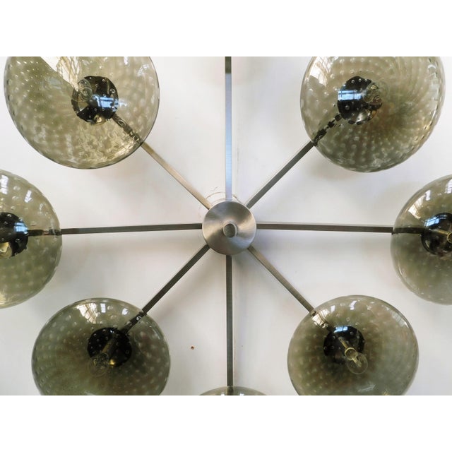 Not Yet Made - Made To Order 21st Century Otto Satin Nickel Smoky Bubbles Murano Glass Flush Mount by Fabio LTD For Sale - Image 5 of 6
