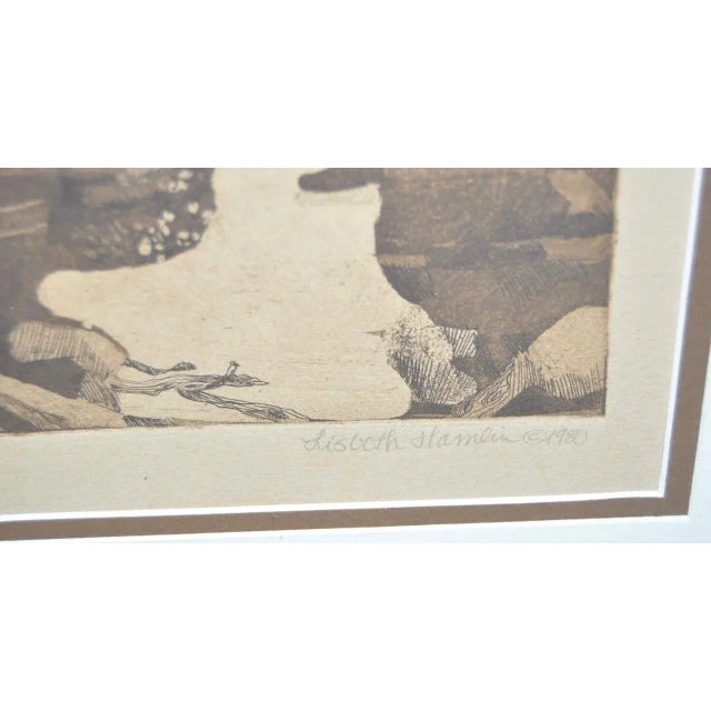 Lisbeth Hamlin "Pounding Fou Fou" Limited Edition Etching, C.1980 For Sale - Image 5 of 6