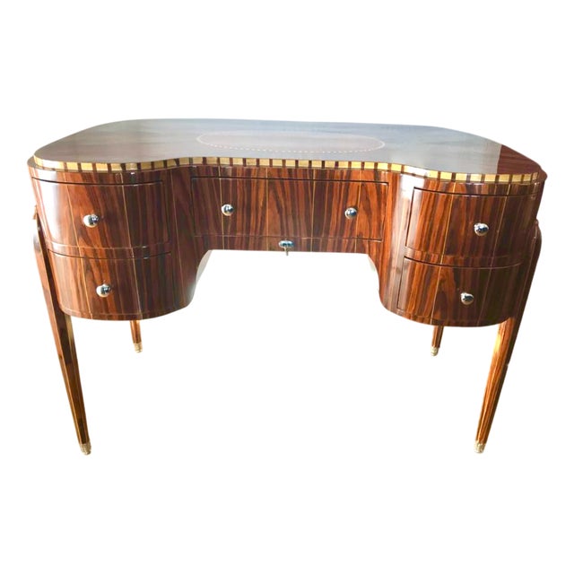 Art Deco Style Desk in Walnut For Sale