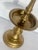 Tall Antique Solid Brass Pillar Ecclesiastical Altar Candlestick With Underplate For Sale - Image 9 of 12
