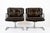Raphael Mid Century French Brown Leather Lounge Chairs by Raphael Raffel 1970s For Sale - Image 4 of 18
