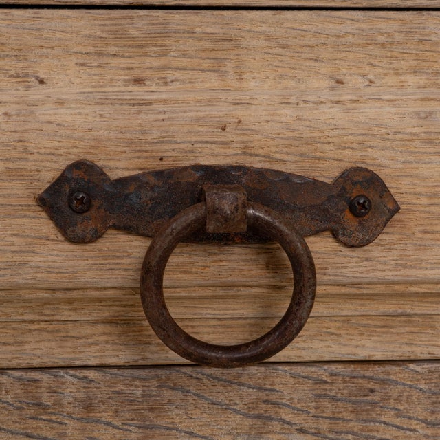 1970s French Oak Buffet With Paneled Door For Sale - Image 12 of 18