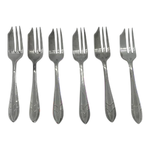 Vintage England Sheffield “Loxley” Silver Plate Pastry Forks - Set of 6