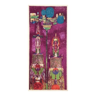1972 Pierre Courtin La Vie Face À Face Signed Lithograph For Sale