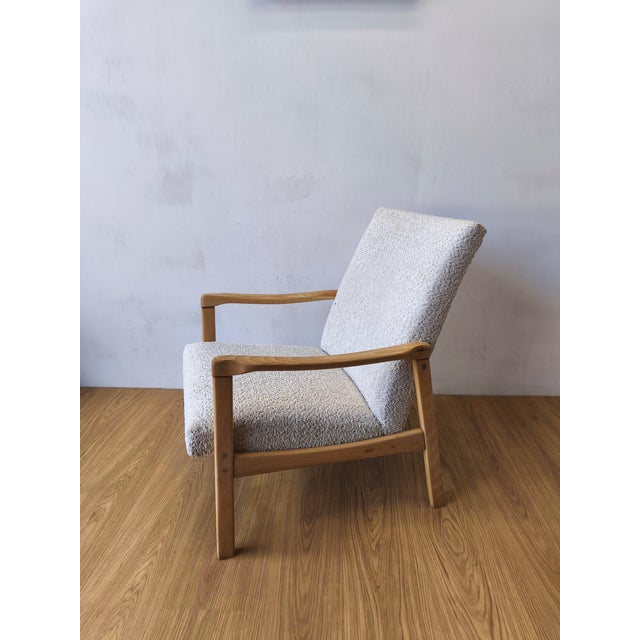 Ivory Armchair by J. Jiroutek, Czechoslovakia, 1960s For Sale - Image 8 of 18