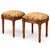 1980s French Style Carved Fruitwood Ottomans Stools in Needlepoint Leopard - Pair For Sale - Image 5 of 7