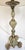 Large Antique Celadon Green & Gilded Candlestick Table Lamps -a Pair For Sale - Image 4 of 13