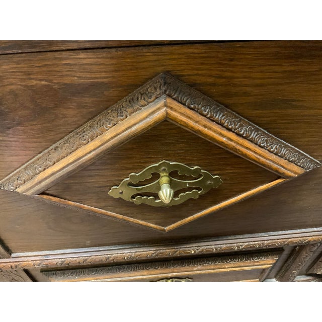 20th Century Dutch Style Oak Chest For Sale - Image 10 of 14