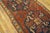 Blue 1900s Red Geometric Antique Caucasian Chondzoresk Kazak Rug 3' 6"x7' 9" Handknotted Wool Carpet For Sale - Image 8 of 18