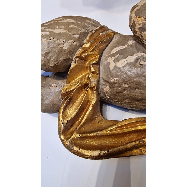 Polychrome Cherub, 18th Century, Walnut For Sale - Image 4 of 15