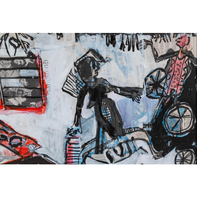 Gerrit Thomas Rietveld, Large Painting, 2021, Paneled Acrylic and Ink on Printed Paper For Sale - Image 8 of 10