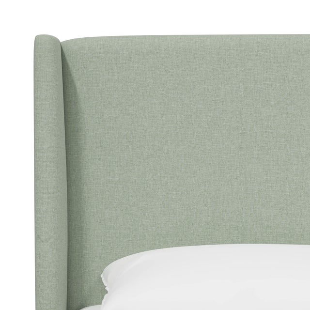Not Yet Made - Made To Order Jordan Queen Wingback Platform Bed in Zuma Seafoam For Sale - Image 5 of 5
