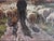 19th C. European Landscape Oil Painting With Sheep Herd and Shepherd, Luminous For Sale - Image 10 of 14