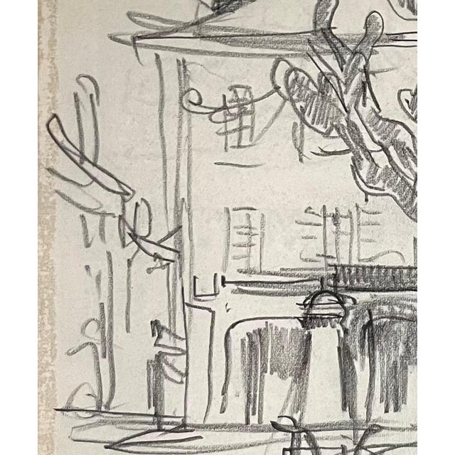 Modern Benjamin II Vautier, Buvette, Graphite on Paper For Sale - Image 3 of 8