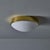 1960s 1960s Glashütte Limburg Brass & Opaline Glass Flush Mount in the Manner of Stilnovo For Sale - Image 5 of 12