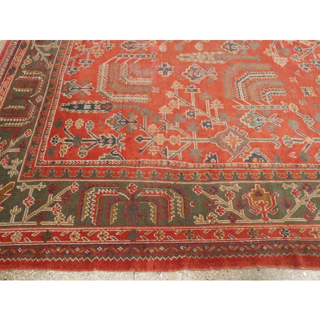 Galerie Shabab Collection Early 20th Century Turkish Oushak Room Size Carpet For Sale - Image 4 of 7