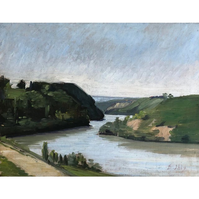 Daniel Ihly, Paysage au bord de l'eau, Oil on Canvas For Sale - Image 7 of 7