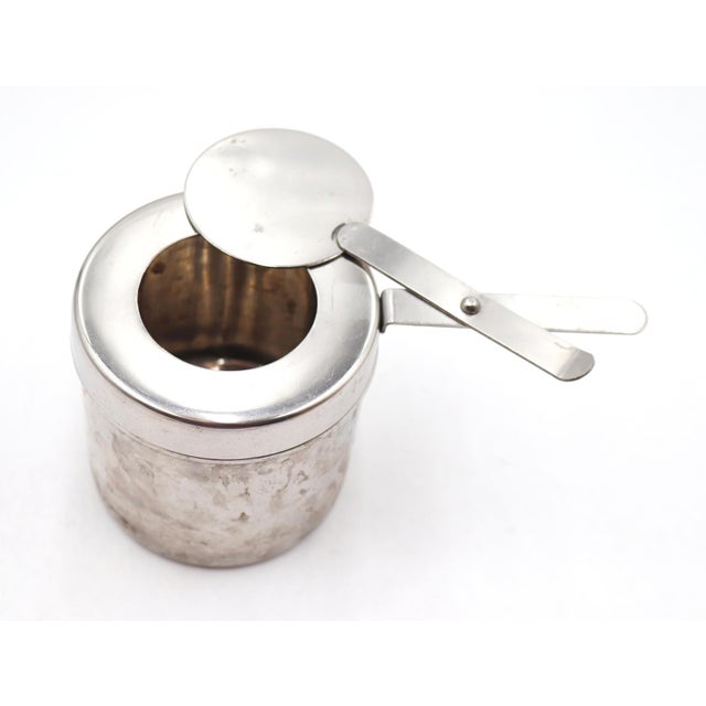 Traditional Mid 20th Century Waldorf Astoria Silver Plated Brass Chafing Dish Fuel Holder For Sale - Image 3 of 6