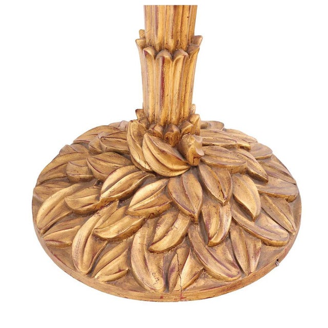 Serge Roche Pair of Serge Roche Style Giltwood Torchieres For Sale - Image 4 of 4