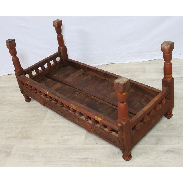 Antique Pakistanian Coffee Table in Wood, 1920s For Sale - Image 10 of 14