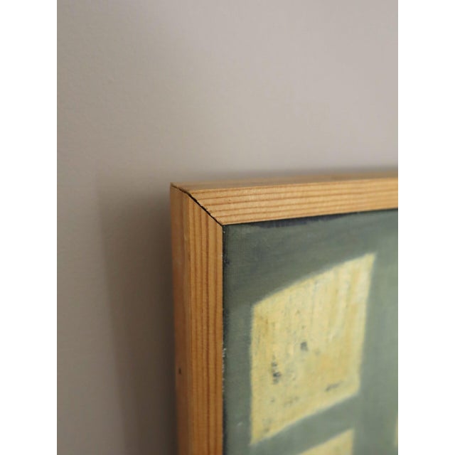 Mid-Century Modern 'Sunlit Landing' Vintage Swedish Original Interior Oil Painting, Framed For Sale - Image 6 of 14