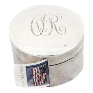 1930s Sterling Silver Stamp Holder For Sale
