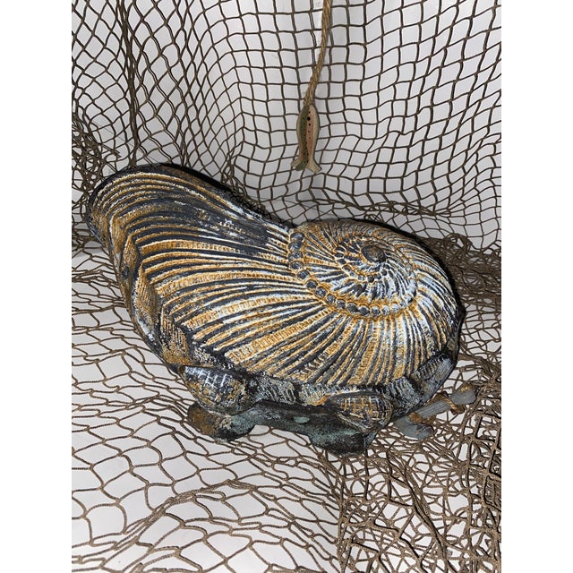 Nautilus Shell Planter, Mid Century Modern. Cast Iron Nautilus Shell Planter. For Sale In Miami - Image 6 of 11