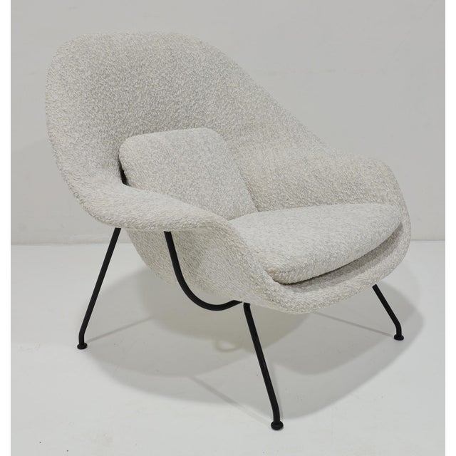 Knoll Eero Saarinen for Knoll Womb Chair Is Pierre Frey Boucle' For Sale - Image 4 of 9