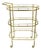Mid 20th Century Italian Modern Brass and Glass 3 Tier Rolling Bar Cart Serving Table For Sale