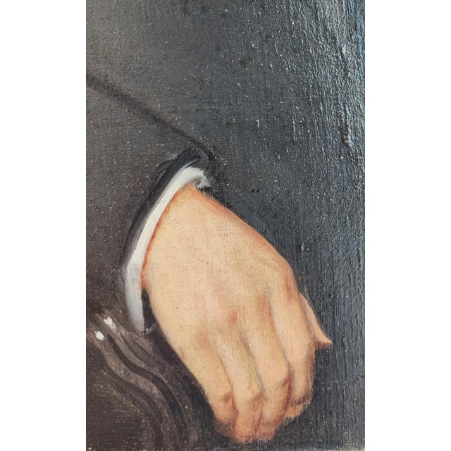 Late 19th Century S. Peyret, Portrait of a Man, 1872, Oil on Canvas For Sale - Image 5 of 9