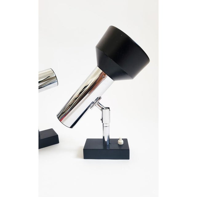 Black Chrome Spots by Staff, 1970s, Set of 2 For Sale - Image 8 of 16