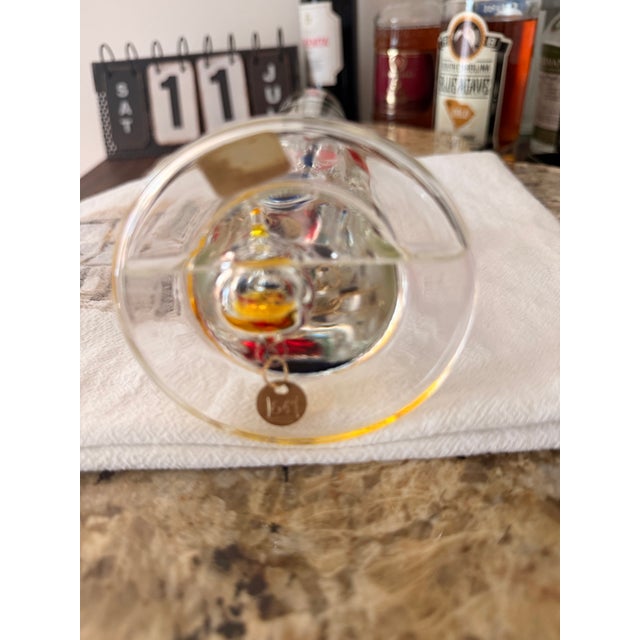 Late 20th Century Large Handmade German Galileo Thermometer | Hand-Blown Glass | Colorful Floating Spheres For Sale - Image 5 of 8