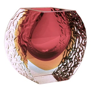 Large Murano Sommerso Glass Oliva Vase from Alessandro Mandruzzato, Italy, 1960s For Sale