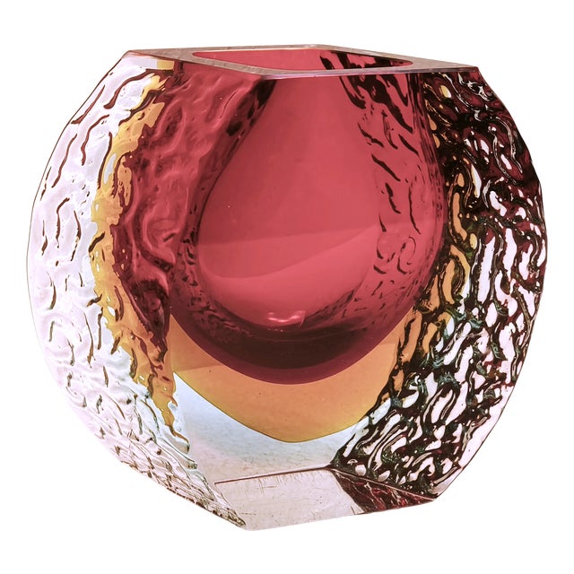 Large Murano Sommerso Glass Oliva Vase from Alessandro Mandruzzato, Italy, 1960s For Sale