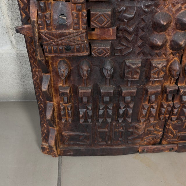 Antique Dogon Carved Wood Window, Early 1900s For Sale - Image 6 of 11