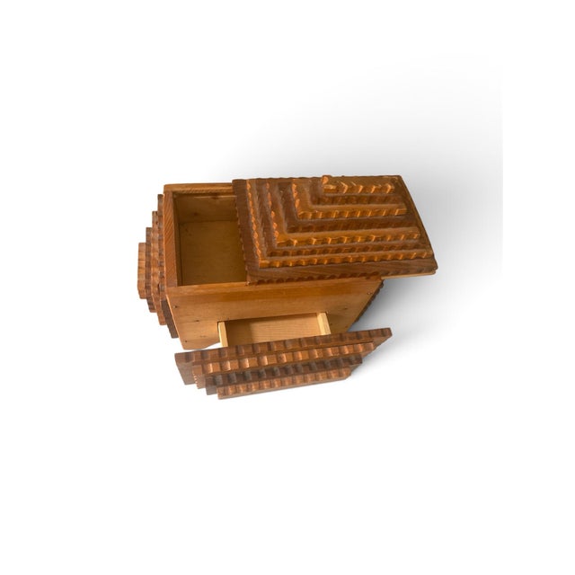Art Deco Vintage Tramp Art Box For Sale - Image 3 of 3