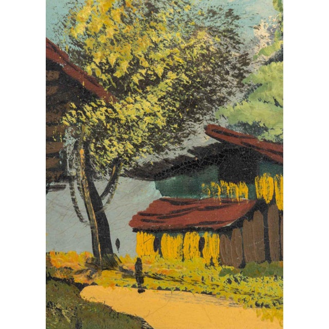 Illegibly Signed Rocky Mountain Landscape Oil For Sale - Image 4 of 9