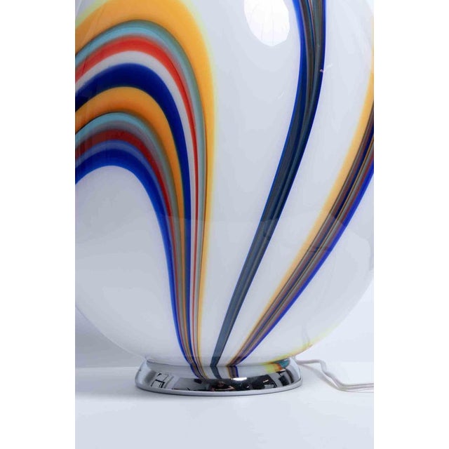 2000 - 2009 Polychrome Murano Glass Egg Lamp from Simoeng, Italy For Sale - Image 5 of 7