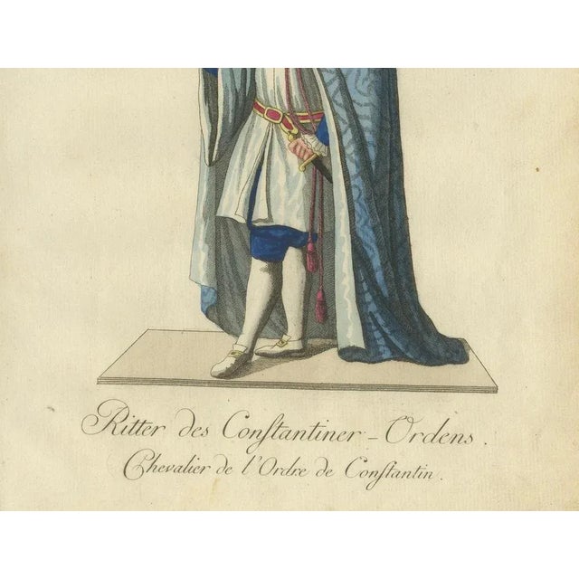 Title: Knight of the Constantinian Order, Vividly Illustrated from Schwan's Iconic Series : This hand-colored engraving...