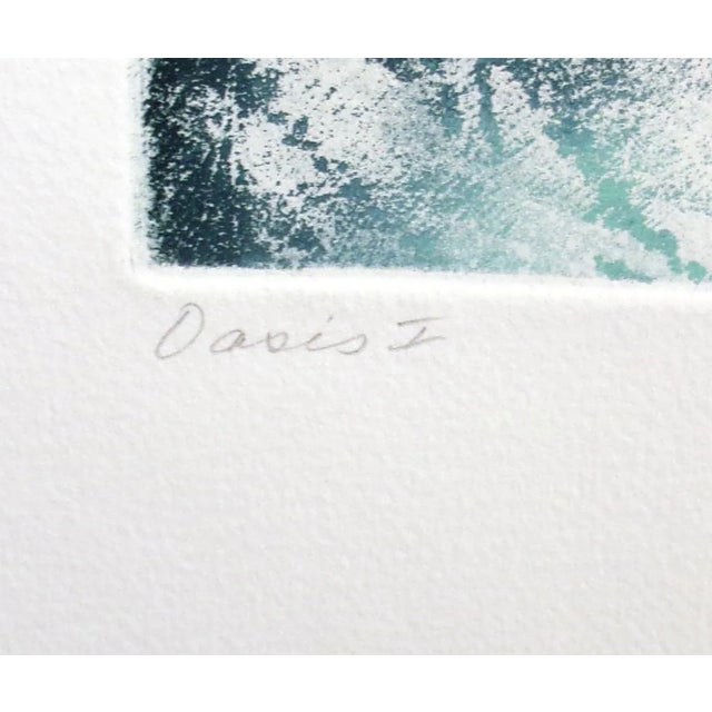 Impressionist Catherine O'Connor "Oasis I" Signed and Numbered Etching of Water Lily Pads For Sale - Image 3 of 6