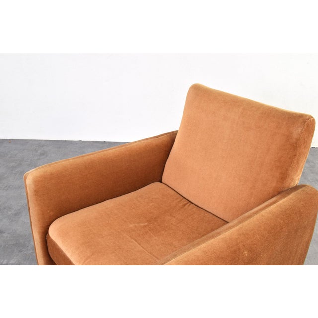 Vintage Italian Lounge Chair in Copper Velvet, 1970s For Sale - Image 9 of 11