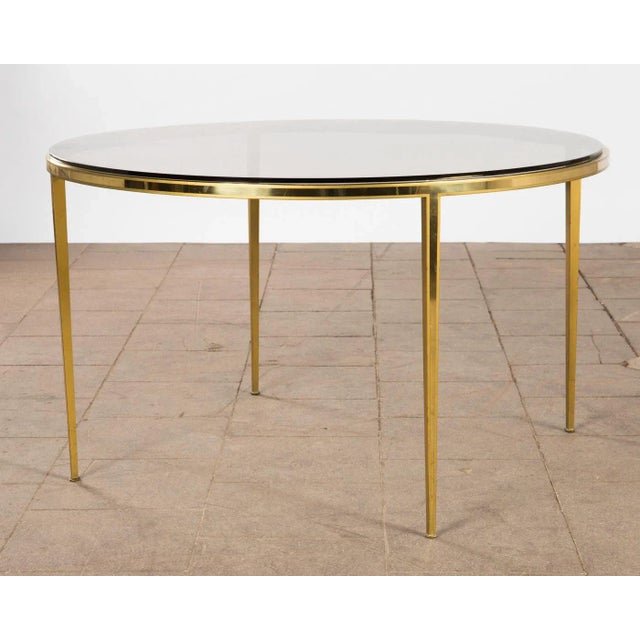 Gold Circular Golden Brass Coffee Table from Vereinigte Werkstätten, 1960s For Sale - Image 8 of 13