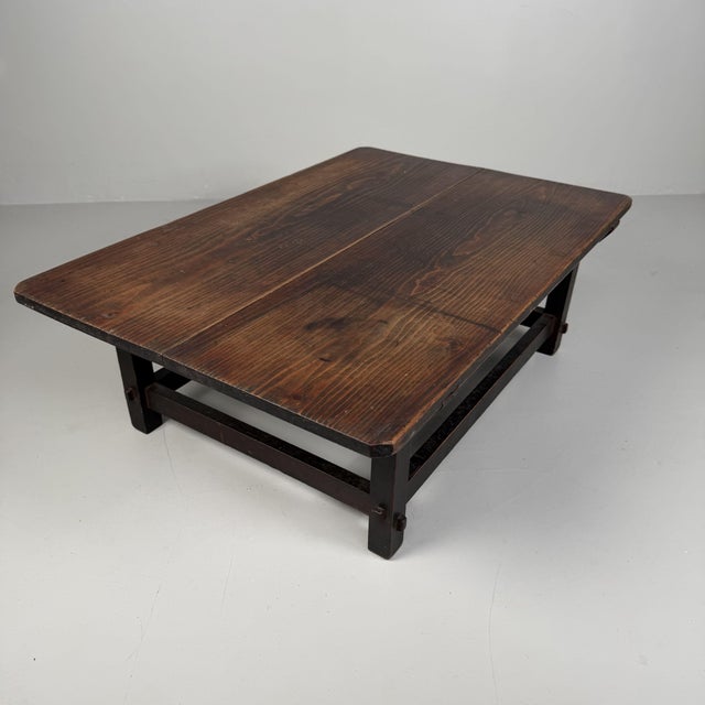Contemporary Low Japanese Minimalist Mingei Table, 1900s For Sale - Image 3 of 10
