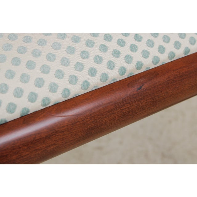 Henkel Harris Vintage Cherry Scroll Arm Open Armchair For Sale - Image 11 of 15
